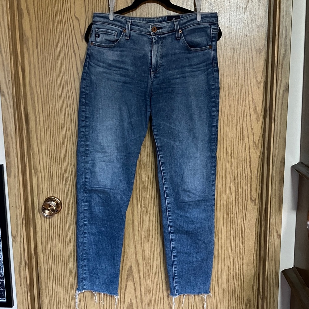 Ag Adriano Goldschmied Medium Blue Denim Jeans